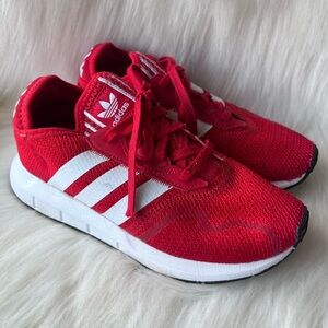 Kids Adidas Sneakers in Red and White. Size 3. Perfect for Christmas! 🎄